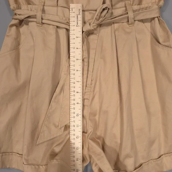 MARISSA WEBB Dixon Paper Bag‎ Sateen Romper Latte Size 10 Cotton